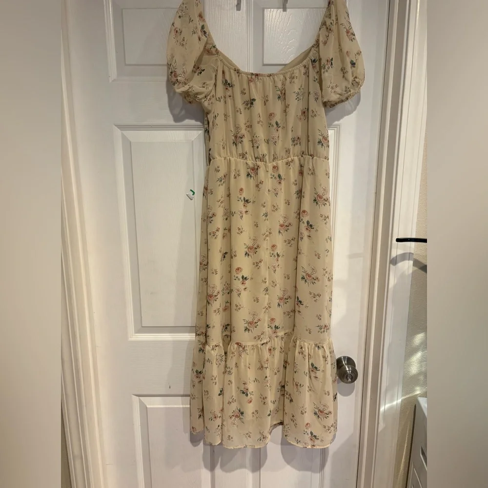 Mimi Chica Cream Midi Dress - Picture 2 of 4